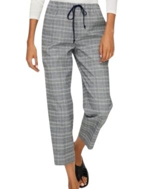 Ariztia The Group Babaton Jimmy Pants - Light grey Glen checker / plaid pattern.